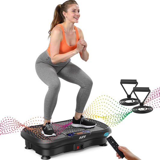 Vibration Plate Fitness Platform Exercise Machine Vibrating Shaking Full Body Shaker Workout Vibrate Stand Shake Board Sport Gym for Weight Loss Fat Burner for Women Men